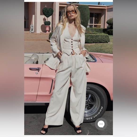 NWT~UFT/SELL Spell Everyday Wide-Leg pants M linen - Picture 3 of 6